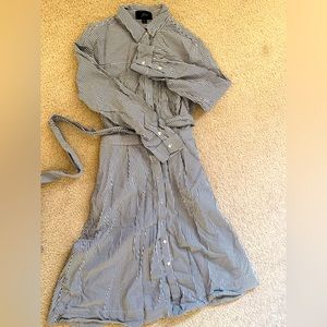JCrew striped shirtdress